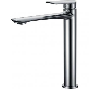 Grifo Monomando Lavabo Alto Ural Cromado - Mezclador de Agua Fría y Caliente, Ahorro de Agua, Diseño para Lavabo sobre Encimera