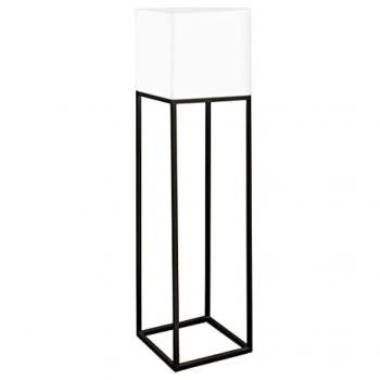 Lámpara de Pie Block Blanca y Gris de Polietileno y Acero, Dimensiones: 38 x 38 x 155 cm, Uso Interior y Exterior, Diseño Moderno