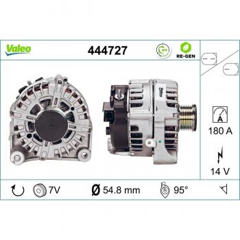 Alternador VALEO 444727 Remanufacturado Premium 14v 180a para BMW