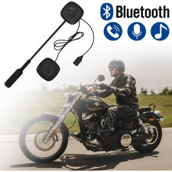 Auriculares Bluetooth para Motocicleta con Micrófono, Manos Libres para Música y Control de Llamadas GPS