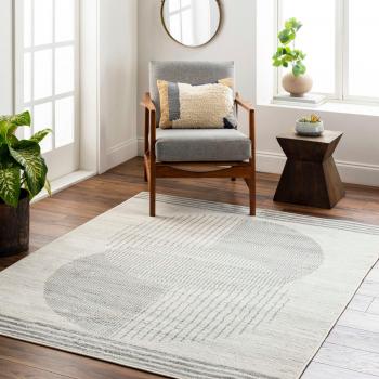 Surya Alfombra Escandinava Moderna Beige y Gris 200x275 cm, Pelo Corto