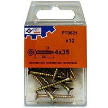 PROFER TOP - Tirafondo C/Plan Pozi Bic C/12 Profer Top 4X35 Mm