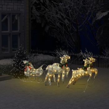 Outdoor LED Light Up Reindeer Family Christmas Decoration - Warm White