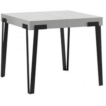 Mesa extensible 90x90/246 cm Rio Bianco Fresno estructura Anthracita