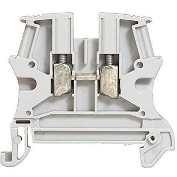 Borna de conexión con tornillo 1 unión, 1 entrada/1 salida 2,5 mm², modelo Viking3, color blanco, 6 x 17,3 x 12,1 centímetros