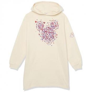 Vestido Sudadera Casual de Niña Mickey Mouse Desigual Emmline Disney Blanco