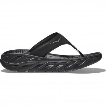 Hoka Women's Ora Recovery Flip Casual Sandals in Black/Dark Gull Grey