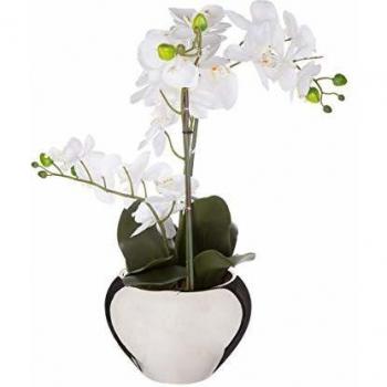 Orquídea Artificial en Jarrón de Cerámica - H57 cm - Atmosphera