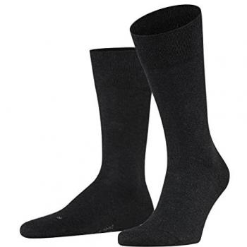 Falke Sensitive London Men's Cotton Blend Solid Socks - Anthracite Melange, Size 39-42