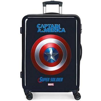 Marvel Los Vengadores Sky Avengers Maleta mediana Azul 48x68x26 cms Rígida ABS Cierre combinación 70L 3,7Kgs 4 Ruedas Dobles