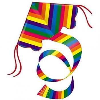 Paul Günther Guenther 1159 - Cometa de Nailon diseño Arco Iris, 97 x 58 cm [Importado de Alemania]