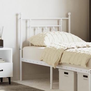 Cabecero de metal blanco de 75 cm