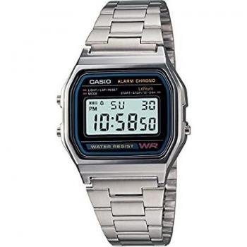 Reloj Digital Unisex Casio A158W - 33mm, Alarma, Resistente al Agua 30m, Diseño Vintage
