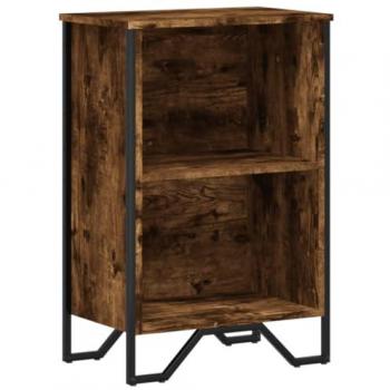 Librería Estantería de madera de ingeniería roble ahumado 50x31x74,5 cm
