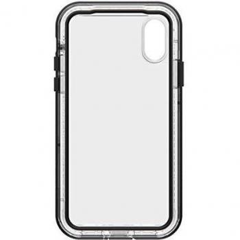 LifeProof Next - Funda Anti caídas y Anti Polvo para iPhone XS, Negro y Transparente