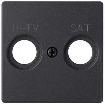 Placa toma R-TV+SAT negro mate Simon 82 - Modelo Premium de alta calidad