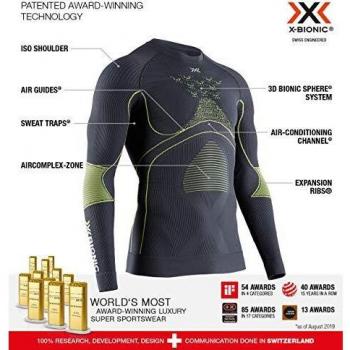 X-Bionic Camiseta Ml C/Redondo Energy Accumulator 4.0 Hombre Gris