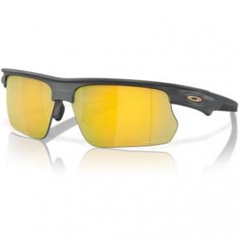 Oakley Bisphaera Rectangular Sunglasses, 68mm - Black/Yellow Polarized Solid - Size: One Size