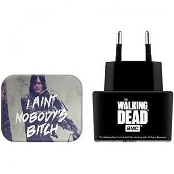 Official AMC The Walking Dead Daryl Typography Various Art Black EU Charger & Micro-USB Cable for Huawei Stream S 302HW