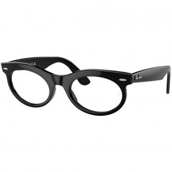 Ray-Ban RX2242VF Wayfarer Oval Asian Fit 2000 Men's Eyeglasses Black Size 53 (Frame Only) - Blue Light Block Available