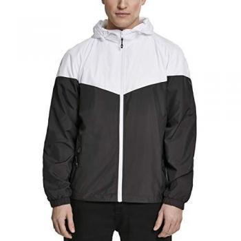 Urban Classics 2-Tone Tech Windbreaker Jacket - Black/White for Men