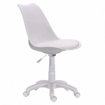 Silla de estudio Lina color blanco Oficina Moderna, características: diseño moderno, estructura de plástico, dimensiones 60x79x60 cm
