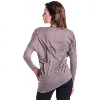 Innocent Lifestyle - Camiseta de manga larga - Cuello redondo - para mujer marrón marrón Small