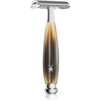 Maquinilla Clásica de Afeitar Mühle Serie Vivo Cuerno, tipo: maquinilla de afeitar tradicional, características: diseño elegante en cuerno, cabezal cerrado para un afeitado suave y apurado, fabricada