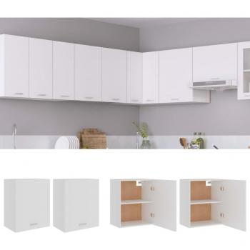 Armarios de cocina suspendidos 2 unidades blanco 50x31x60 cm