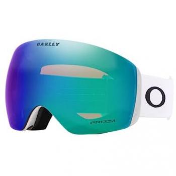 Máscara de Esquí Oakley Flight Deck L Matte White con lente Prizm Snow Argon Iridium, tamaño único