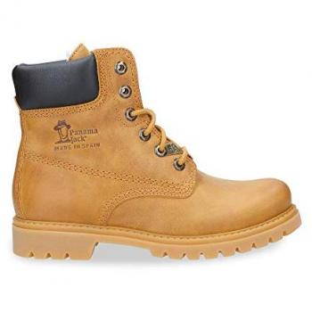 Botas Panama Jack de mujer en piel vintage, modelo Panama 03 Wool, color marrón, talla 36
