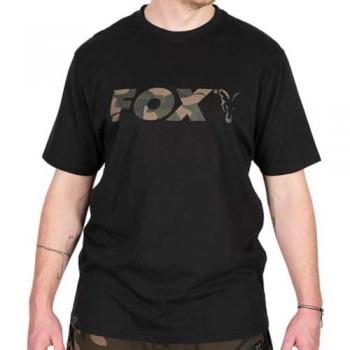 Camiseta de Manga Corta Logo Fox Internacional Talla L Negra/Camuflaje