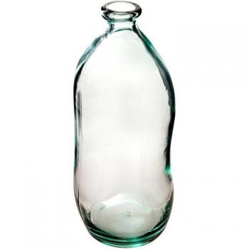 Jarrón de vidrio reciclado 'Dame Jeanne' transparente Ø13x35cm