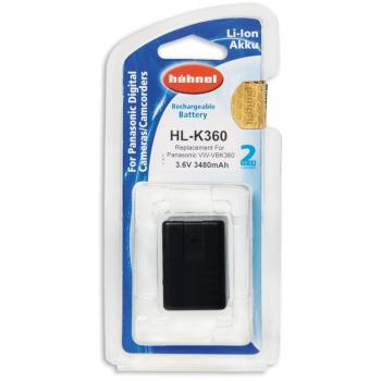 Hähnel HL-K360 - Batería Li-Ion para Panasonic VW-VBK360, 3.6V, 3480mAh