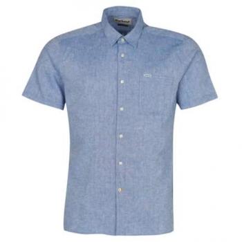 Barbour Nelson Men's Summer Shirt - Blue - Size Large (L)