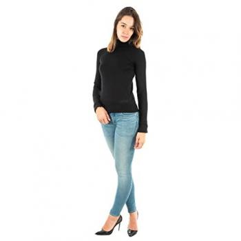 Guess High Neck Turtleneck Sweater, Female, Black, Size: XS