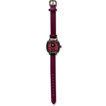 CYP Brands - Rejoj de Pulsera Gorjuss I Gave You My Heart, Analógico, Estilo Vintage, De Cuero, Color Morado
