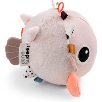 Juego de Actividad Puffee Rosa Done by Deer - Incluye diseño atractivo, material suave y seguro, múltiples texturas, sonidos estimulantes, elementos para morder y jugar, ideal para el desarrollo sensorial del bebé