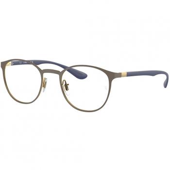 Ray-Ban RX6355 Asian Fit 3159 Men's Eyeglasses Brown Size 50 - Frame Only - Blue Light Block Available