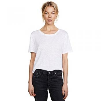 Splendid Women's Extra Small White Crewneck Tee