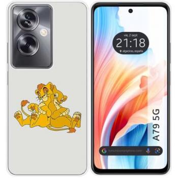 Funda Silicona Oppo A79 5G Diseño Leones Dibujos
