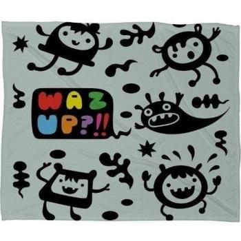 DENY Designs Andi Bird Waz Up Fleece Throw Blanket, 80 by 60-Inch by DENY Designs