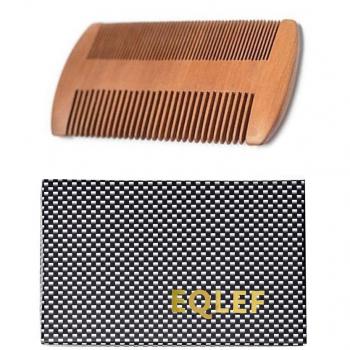 Peine de madera de caoba natural antiestático peine luz peine hecho a mano, peine de madera bigote, barba peine de madera