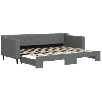 Sofá cama nido tela gris oscuro 80x200 cm