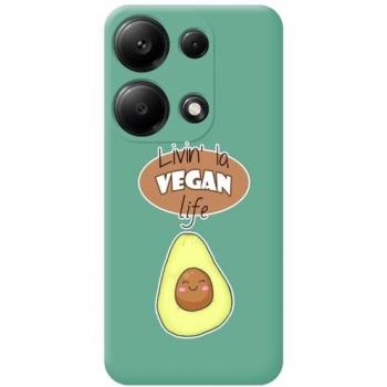 Funda Silicona Líquida Verde Vegan Life para Xiaomi Poco M6 Pro 4G con Dibujos