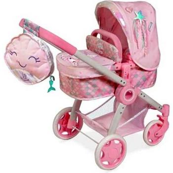 DE CUEVAS TOYS- Coche MUÑECA 3X1 Plegable Ocean Fantasy 70X41X62 CM, Multicolor