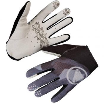 Endura Hummvee Lite Icon Gloves - Men's Long MTB Gloves in Grey Camo, Size L