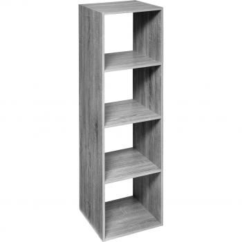 Estante Top Mix Gris con 4 Compartimentos y Dimensiones Compactas