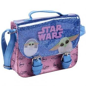 CERDÁ LIFE'S LITTLE MOMENTS 2100003344, Bolso Bandolera Infantil de Mandalorian con Licencia Oficial de Star Wars para Niñas, Azul, 18,5 x 14 x 5 cm