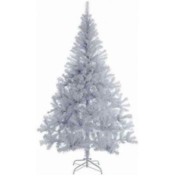 Árbol de Navidad Artificial Blanco 150 cm con Soporte Metálico y 350 Ramas